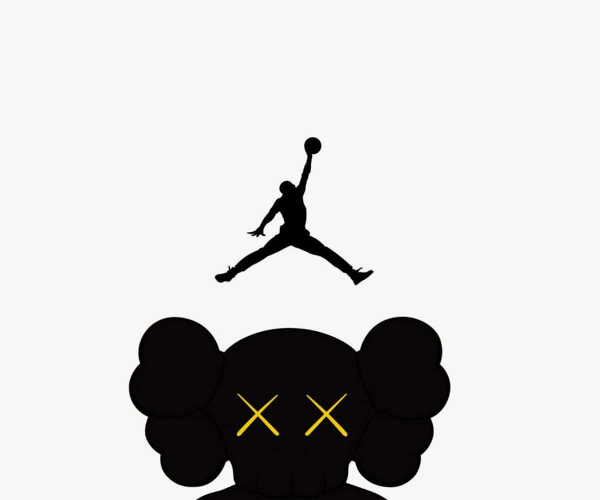 KAWS X Air Jordan, Air Jordan 1200, KAWS character, SD Desktop Wallpaper