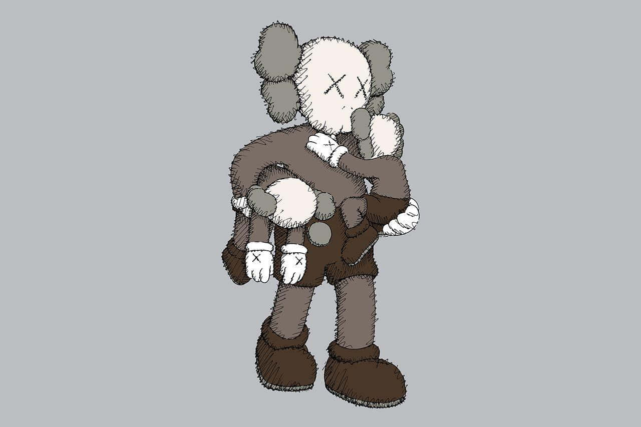 Kaws, black and white, X eyes, HD Desktop Wallpaper