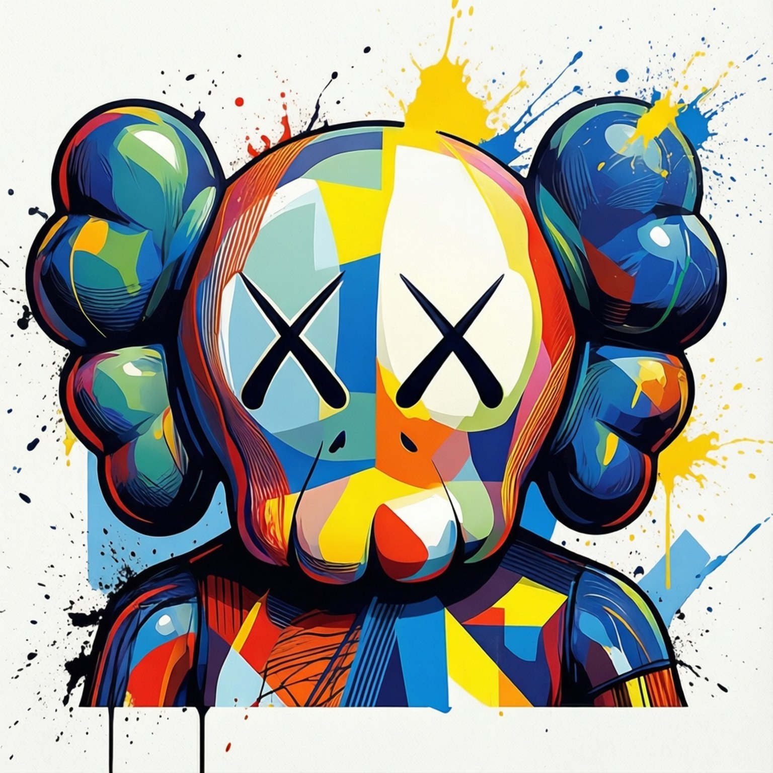 Kaws, abstract, dog head, HD Desktop Wallpaper