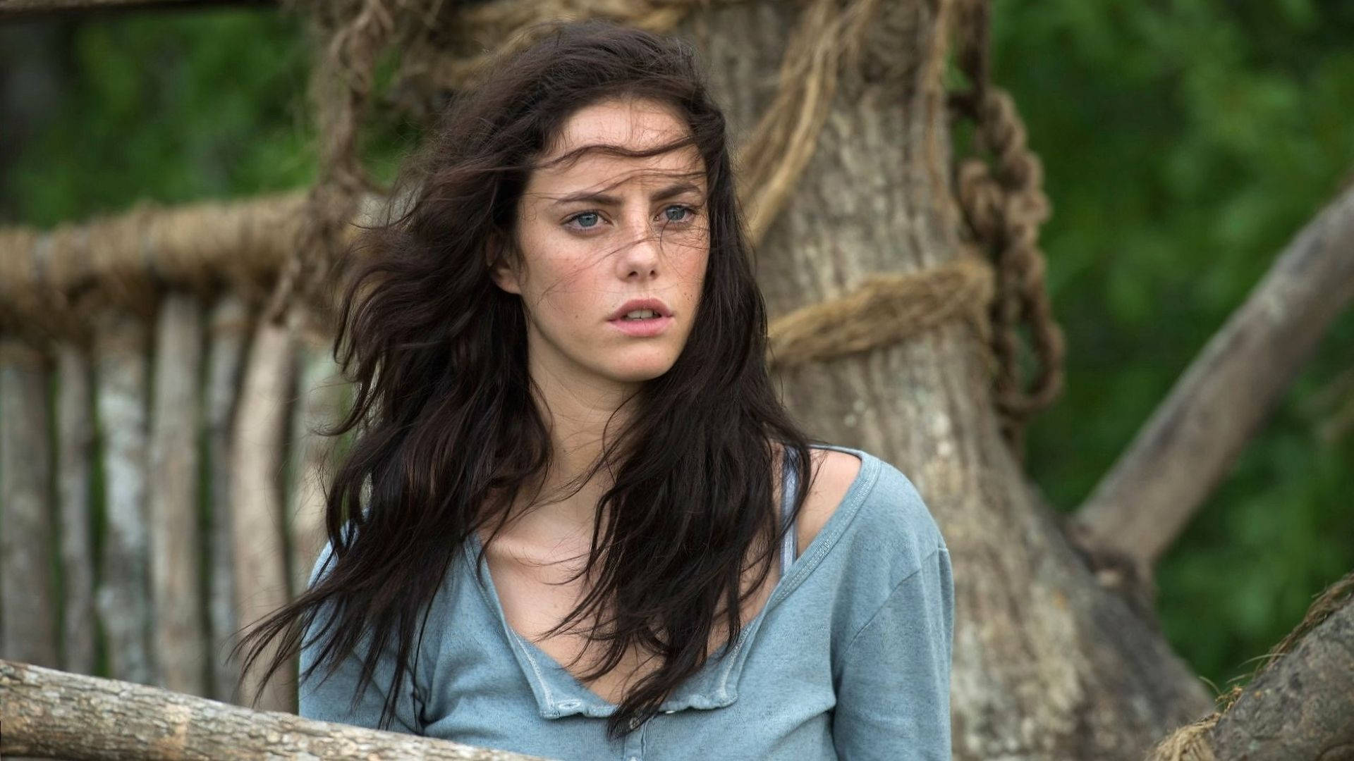 Kaya Scodelario, windblown dark hair, wide eyes, Full HD Desktop Wallpaper