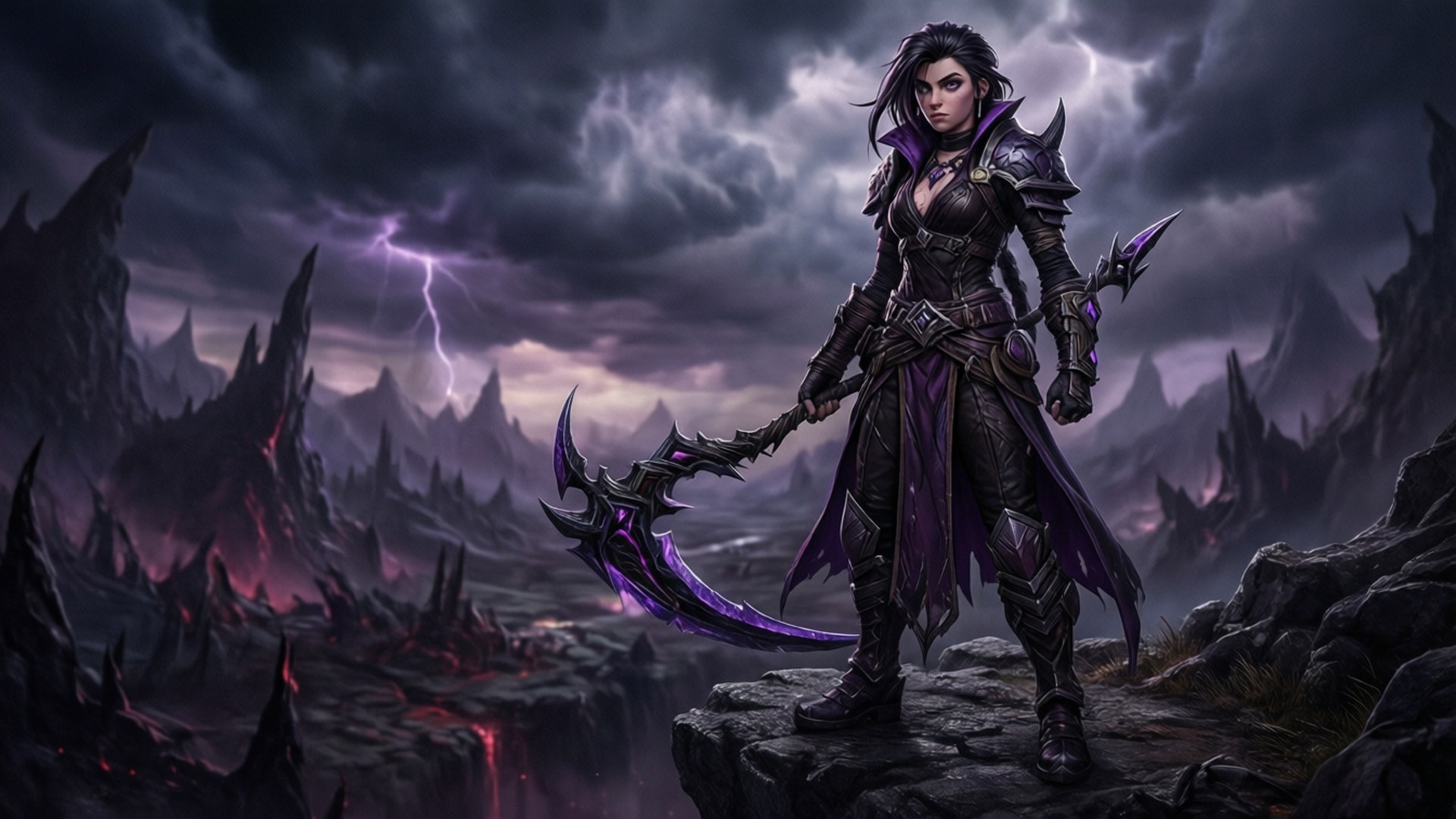 Kayn, cliff, corrupted realm, Full HD Desktop Wallpaper