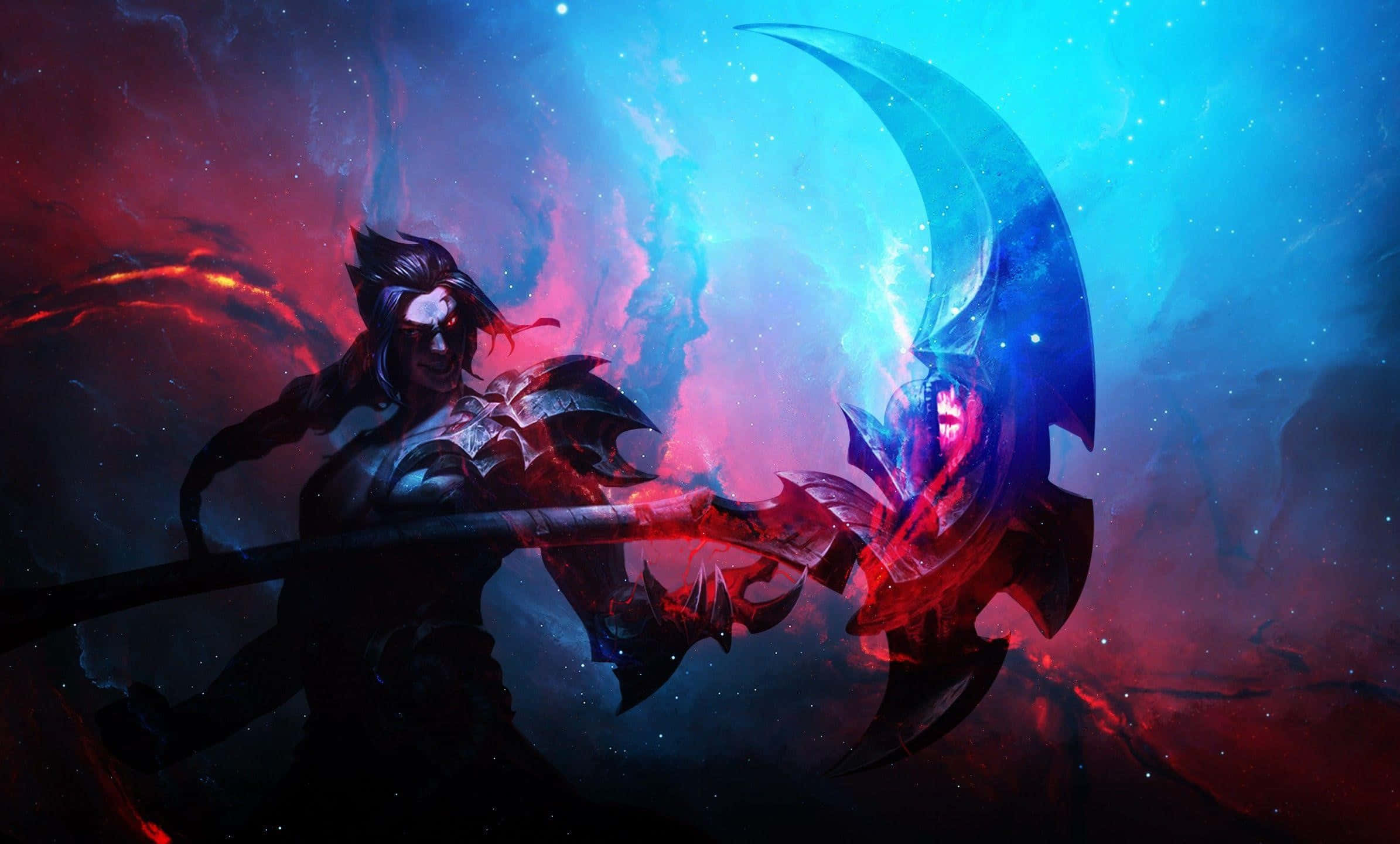 Kayn, dual personality, glowing crescent blade, Full HD Desktop Wallpaper