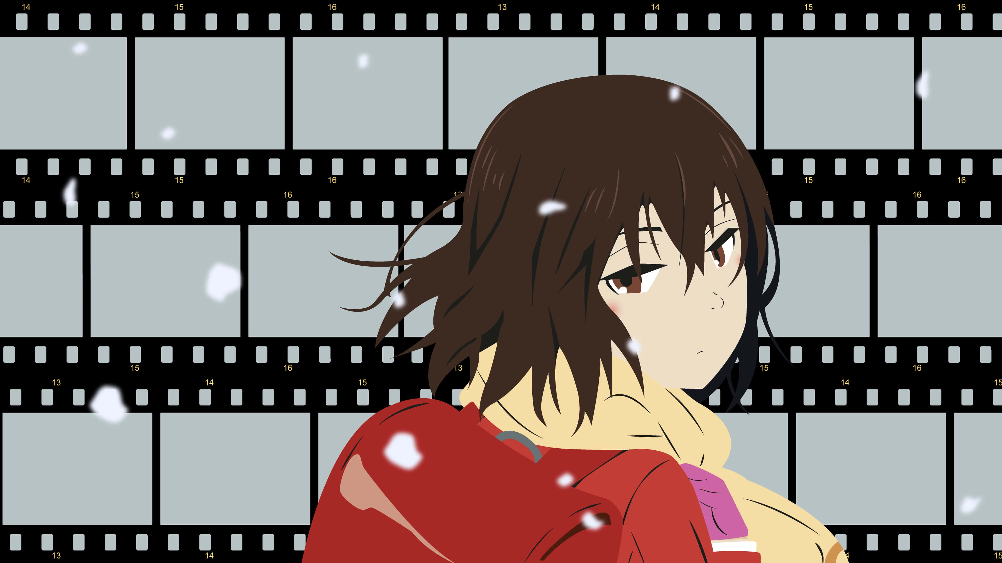 Kayo Hinazuki, brown hair, red jacket, 4K Desktop Wallpaper