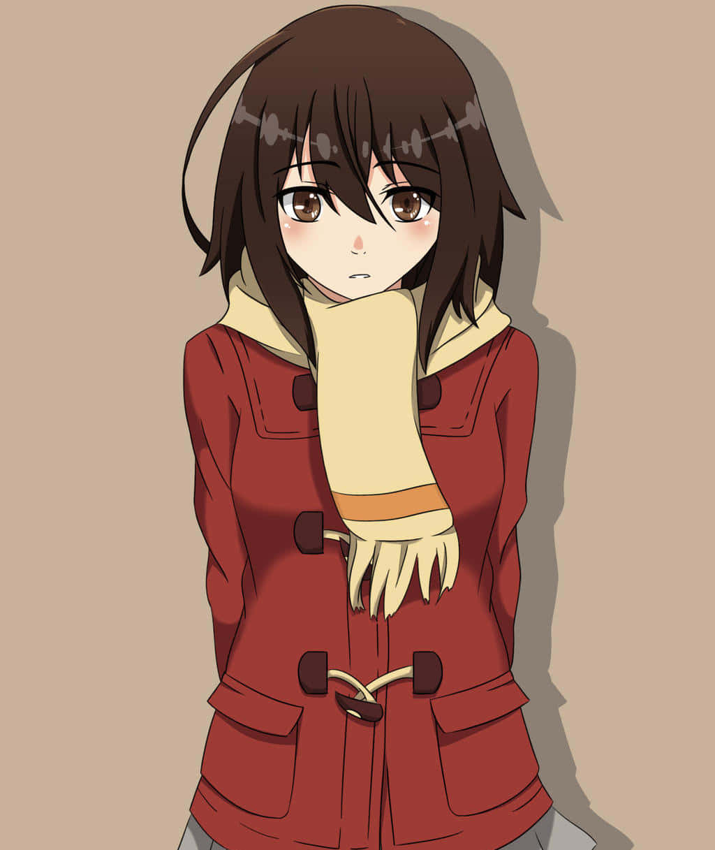 Kayo Hinazuki, brown hair, warm eyes, SD Phone Wallpaper