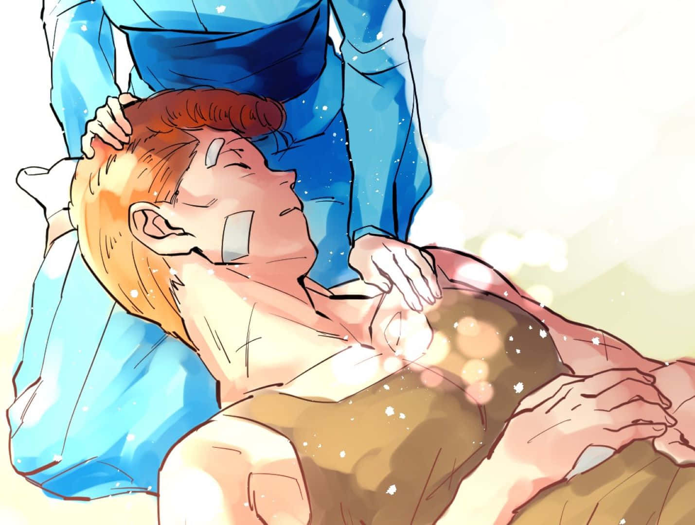 Kuwabara, blue, orange hair, HD Desktop Wallpaper
