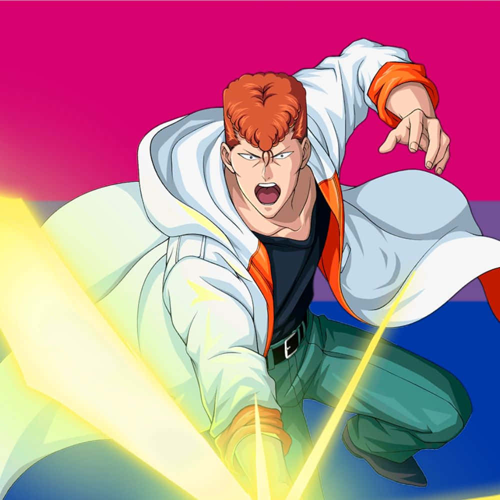 Kazuma Kuwabara, red-haired anime man, white coat, SD Desktop Wallpaper