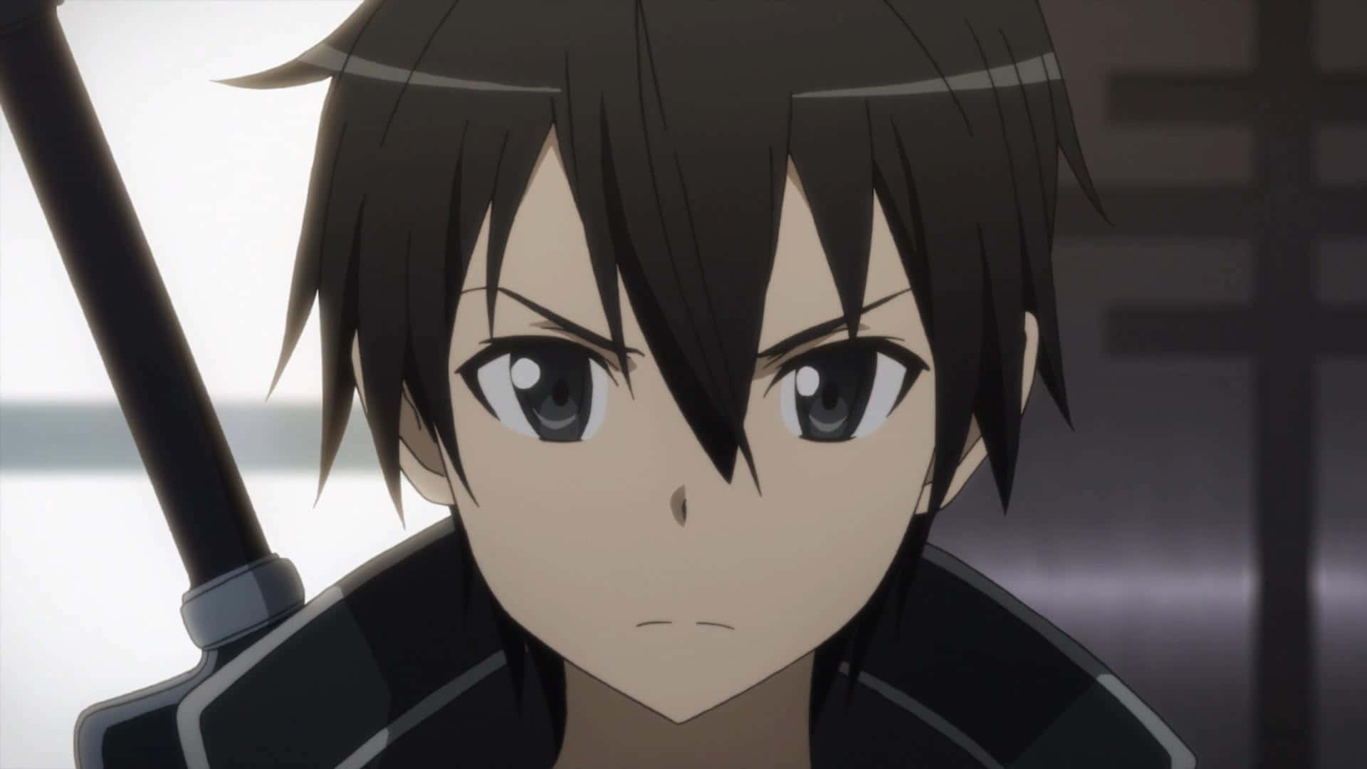 Kazuto Kirigaya, sword, dark hair, Full HD Desktop Wallpaper
