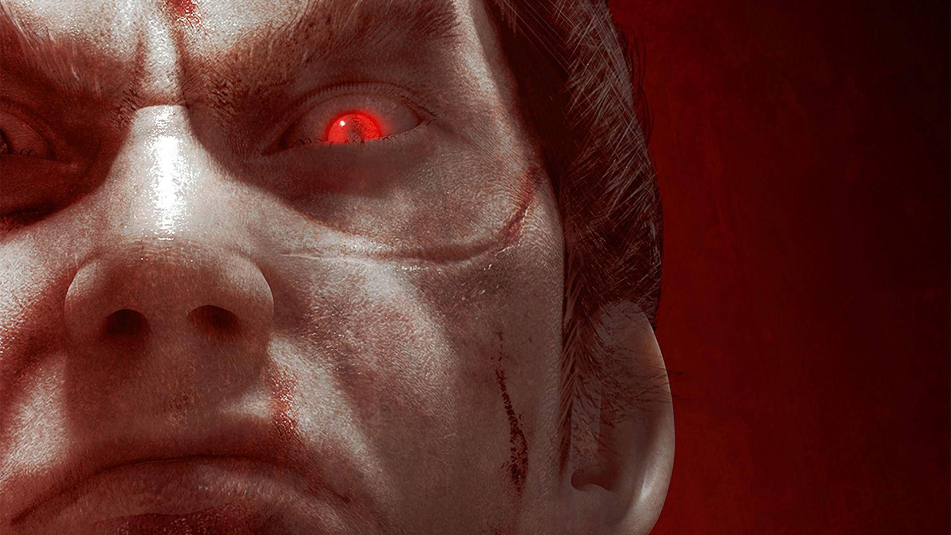 Kazuya Mishima, red aesthetic, glowing red eye, Full HD Desktop Wallpaper