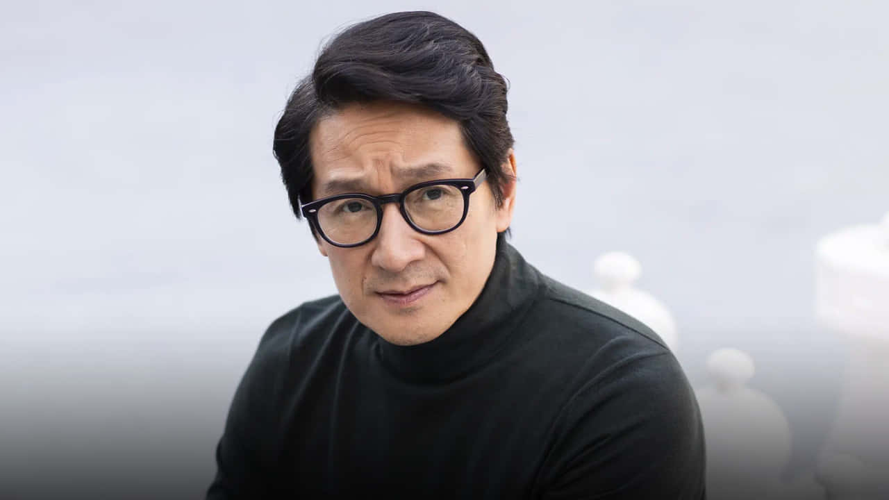 Ke Huy Quan, dark hair, glasses, HD Desktop Wallpaper