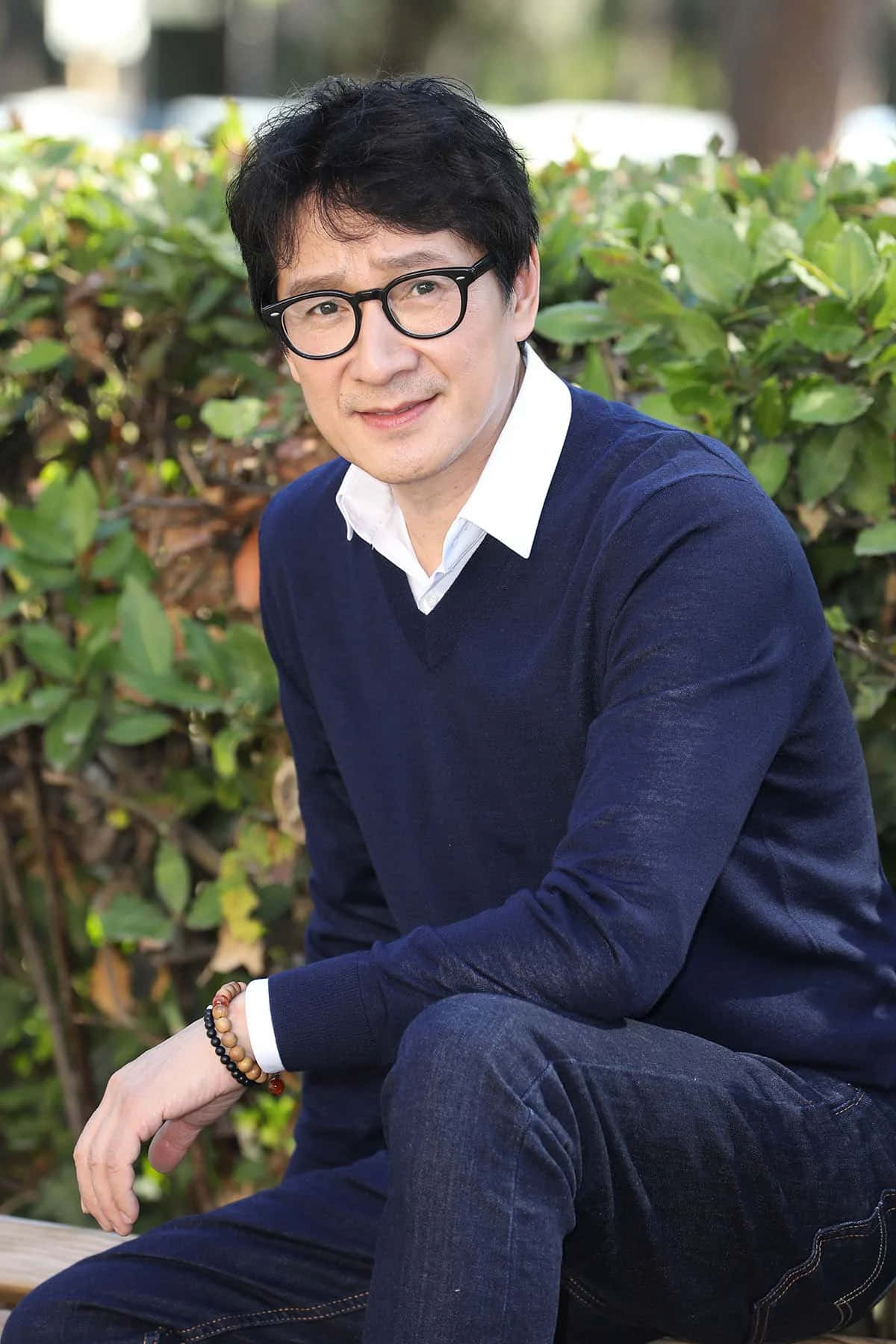 Ke Huy Quan, dark hair, glasses, HD Phone Wallpaper