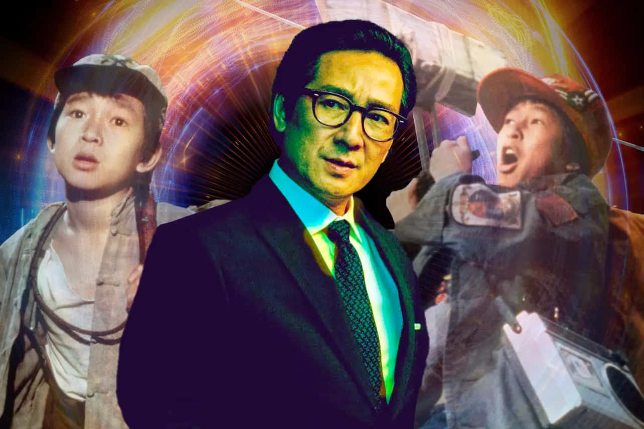 Ke Huy Quan, suit, glasses, HD Desktop Wallpaper