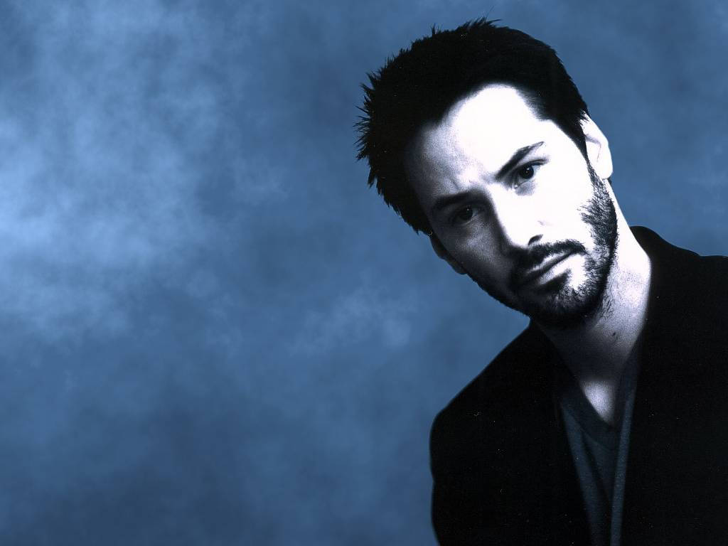 Keanu Reeves, beard, dark hair, SD Desktop Wallpaper