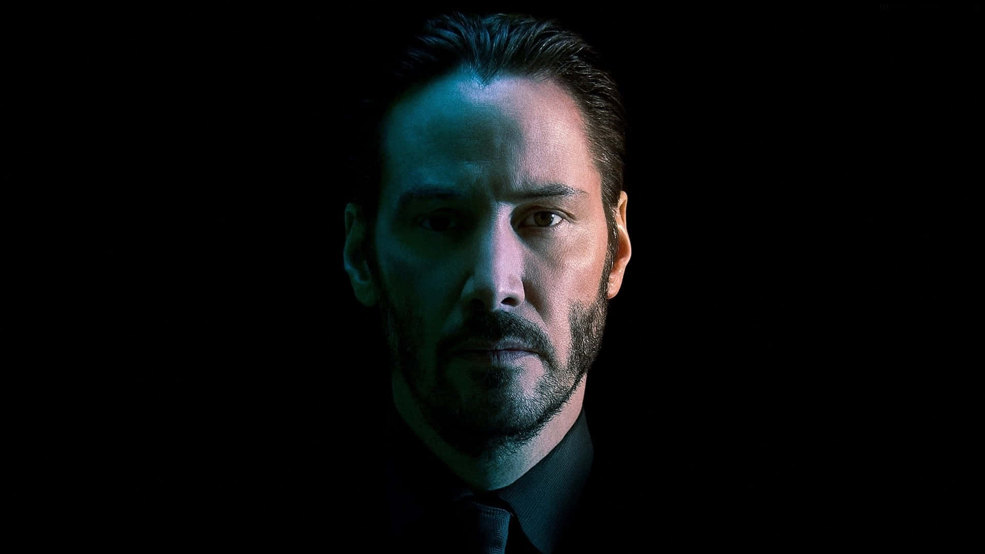 Keanu Reeves, beard, black background, Full HD Desktop Wallpaper