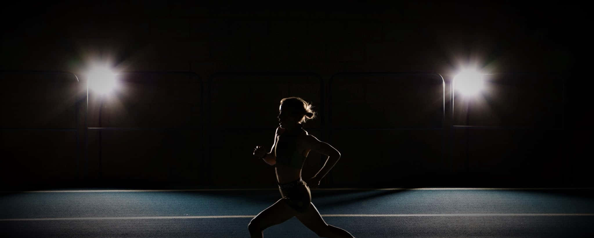 Keely Hodgkinson, track, stadium lights, Full HD Desktop Wallpaper