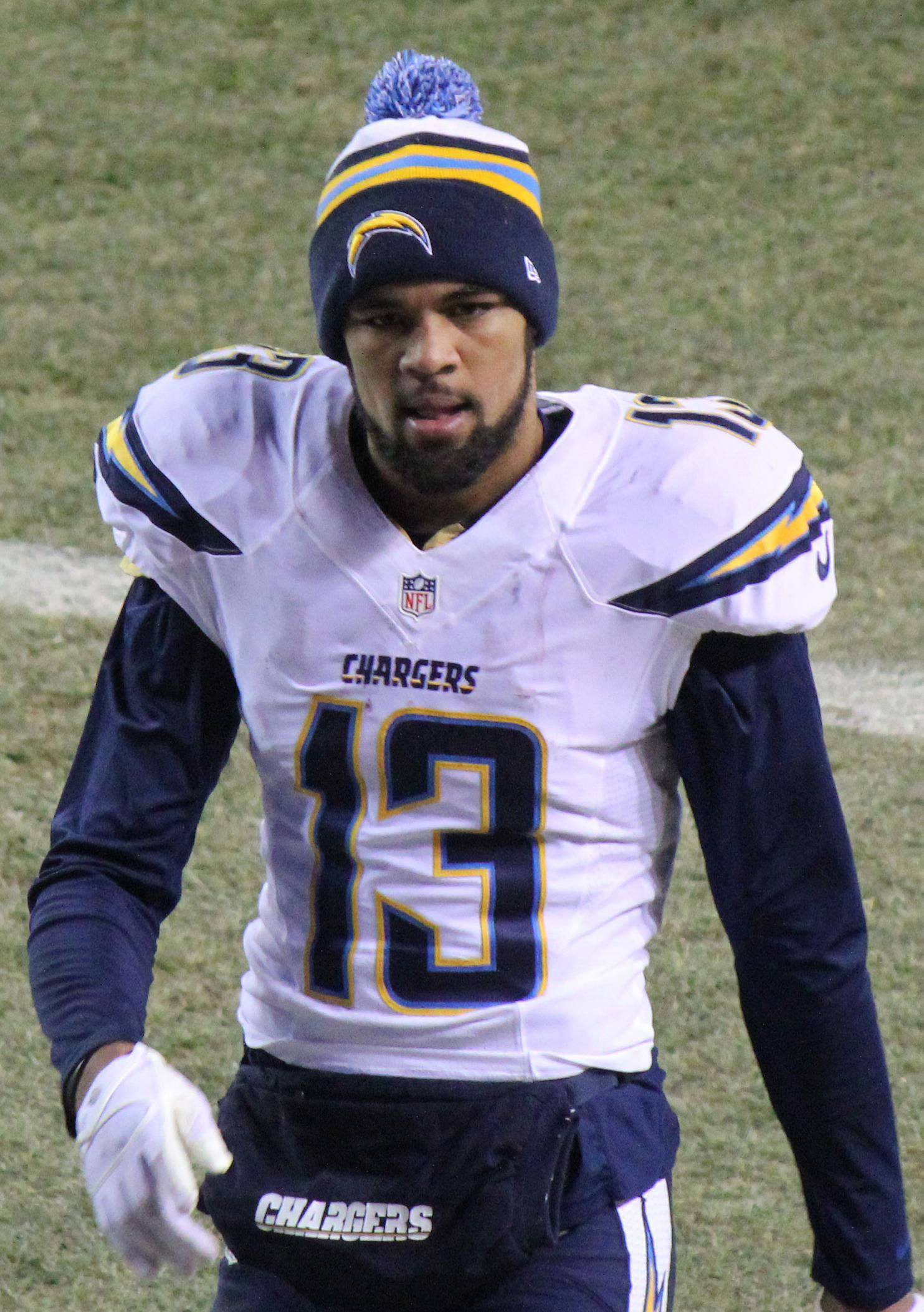 Keenan Allen, number 13, blue pom-pom beanie, Full HD Phone Wallpaper
