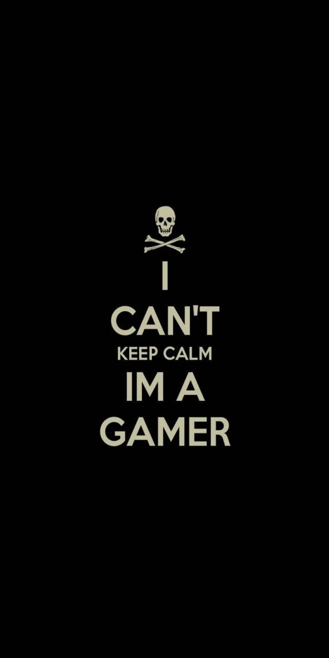 Keep Calm I'm Gamer Phone, black, skull and crossbones, HD Phone Wallpaper