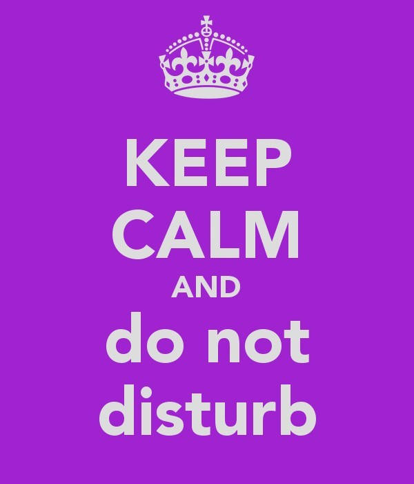 Purple Keep Calm Do Not Disturb, white crown, clean sans-serif font, SD Phone Wallpaper