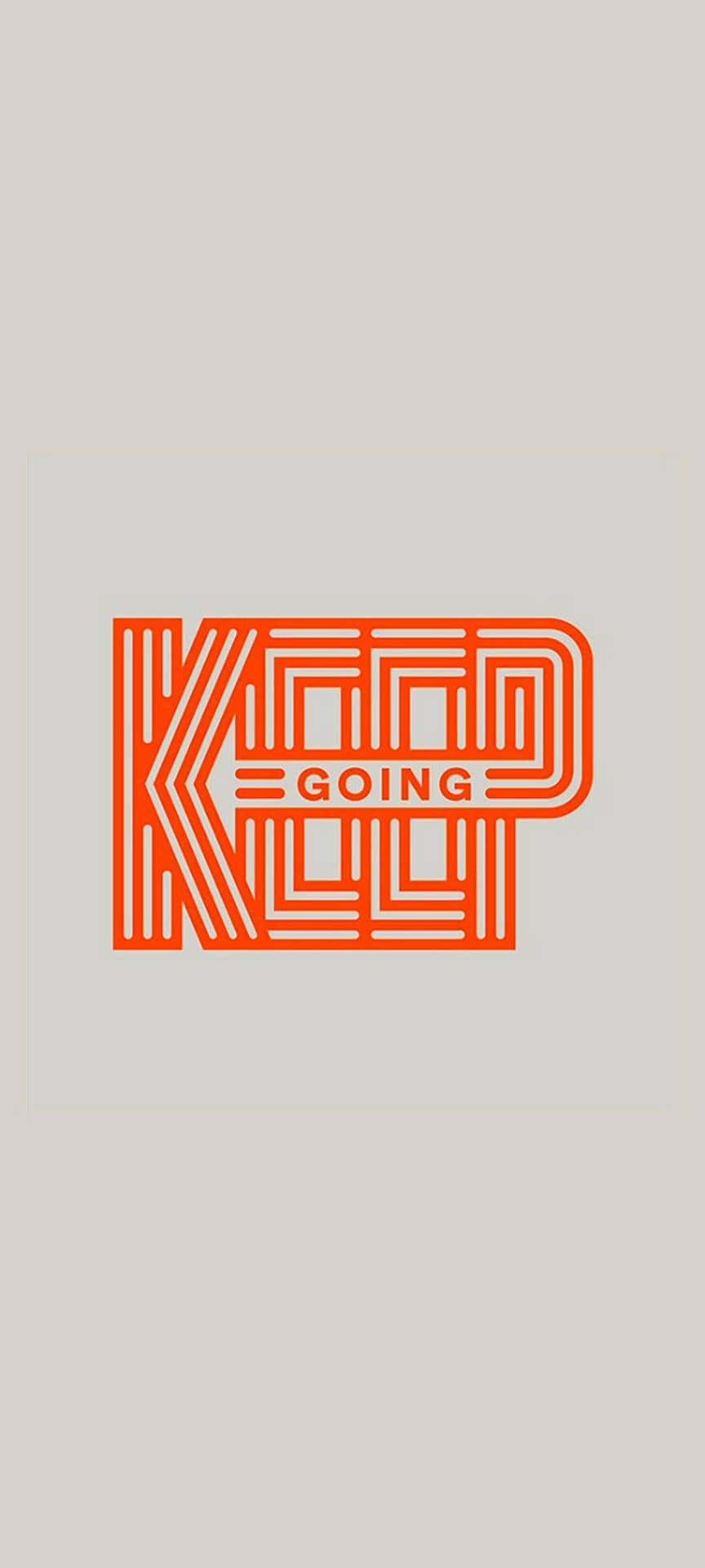 KEEP GOING, orange, geometric typography, Full HD Phone Wallpaper