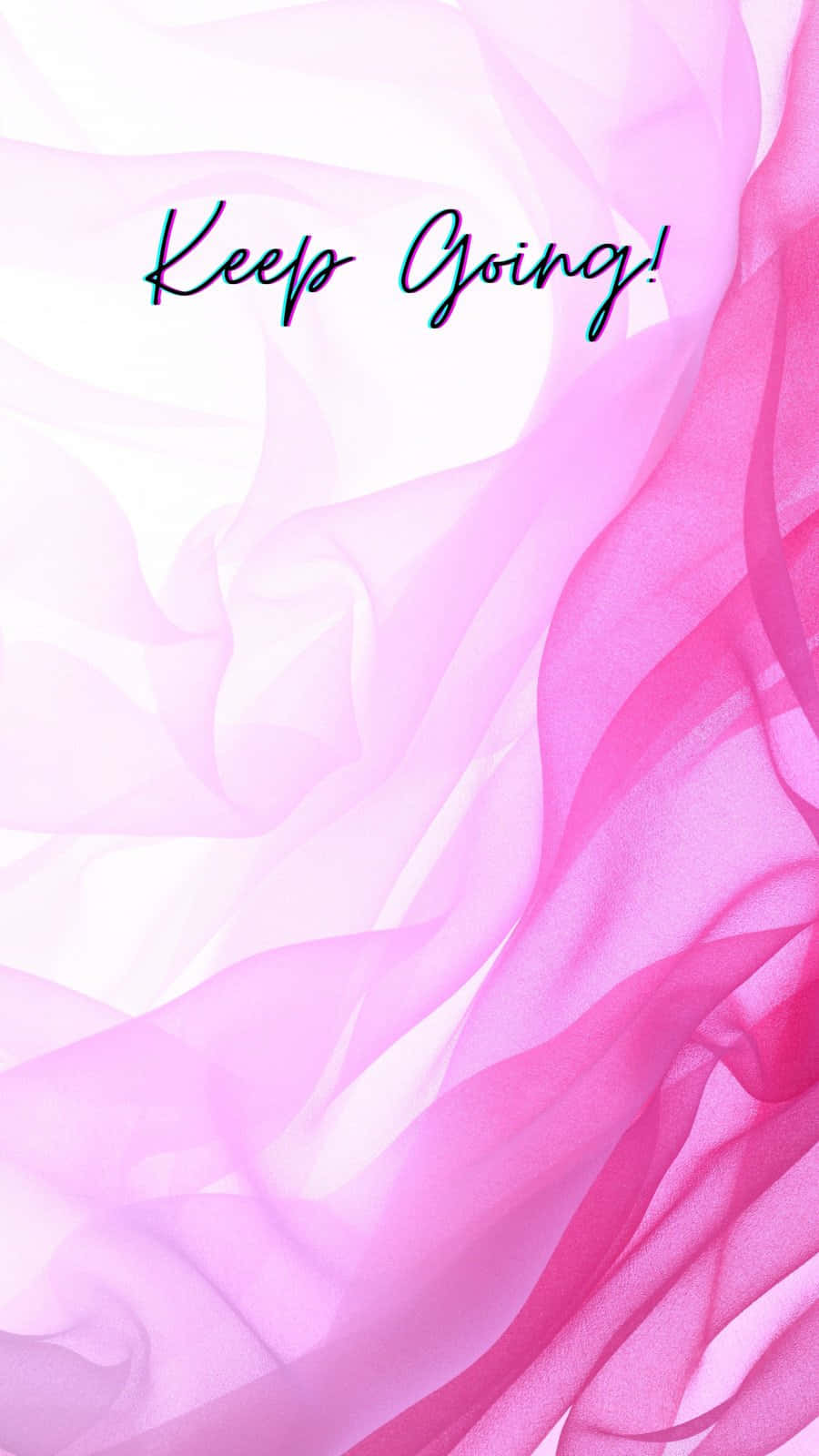Keep Going, soft pink fabric, elegantly scripted, HD Phone Wallpaper