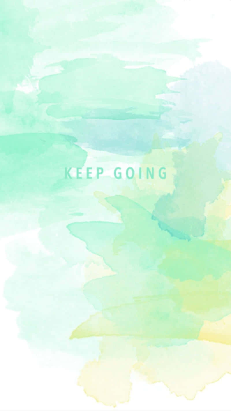 keep going, mint green, pale yellow, HD Phone Wallpaper