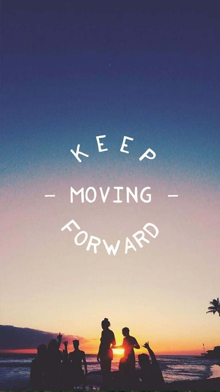 keep moving forward, beach, sunset, HD Phone Wallpaper
