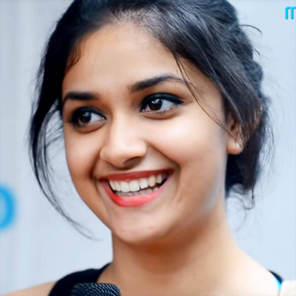 Keerthi Suresh, smiling, close-up, SD Desktop Wallpaper