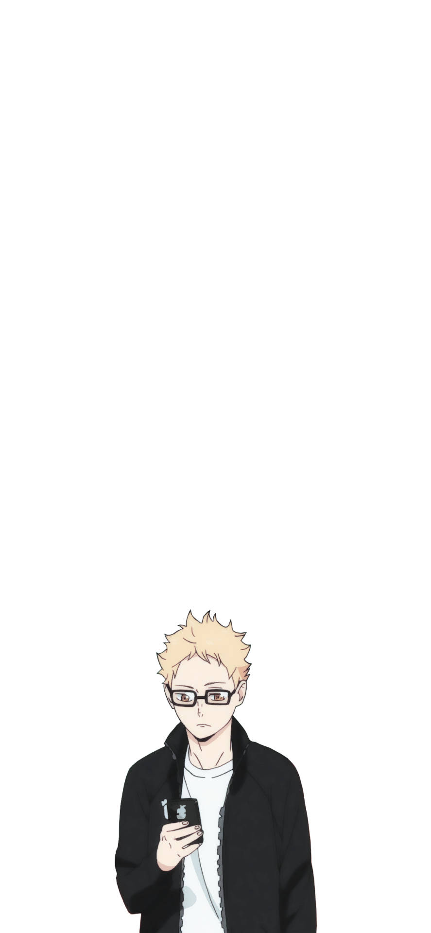 Kei Tsukishima, spiky blonde hair, glasses, Full HD Phone Wallpaper
