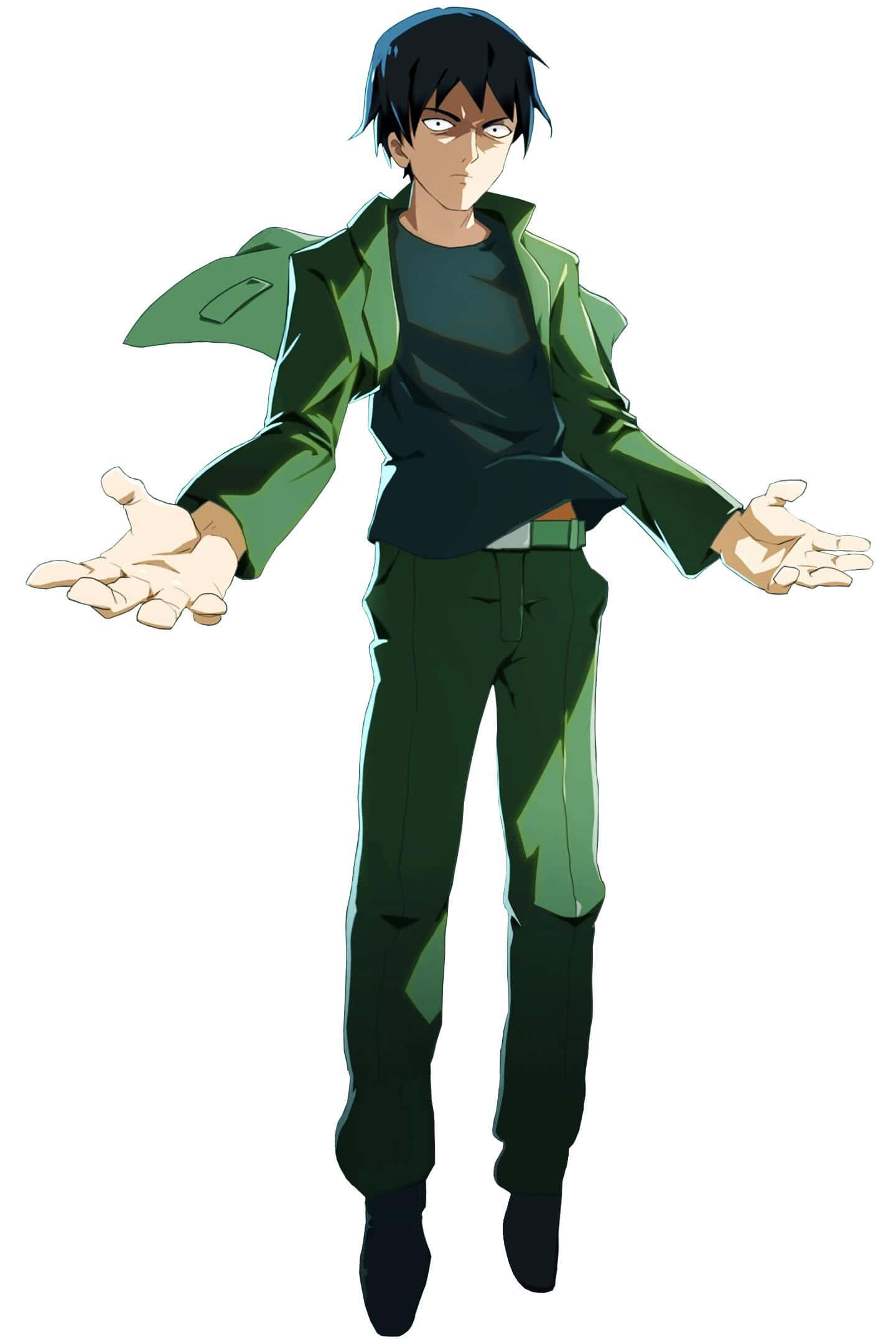 Keiji Mogami, green jacket, pants, Full HD Phone Wallpaper
