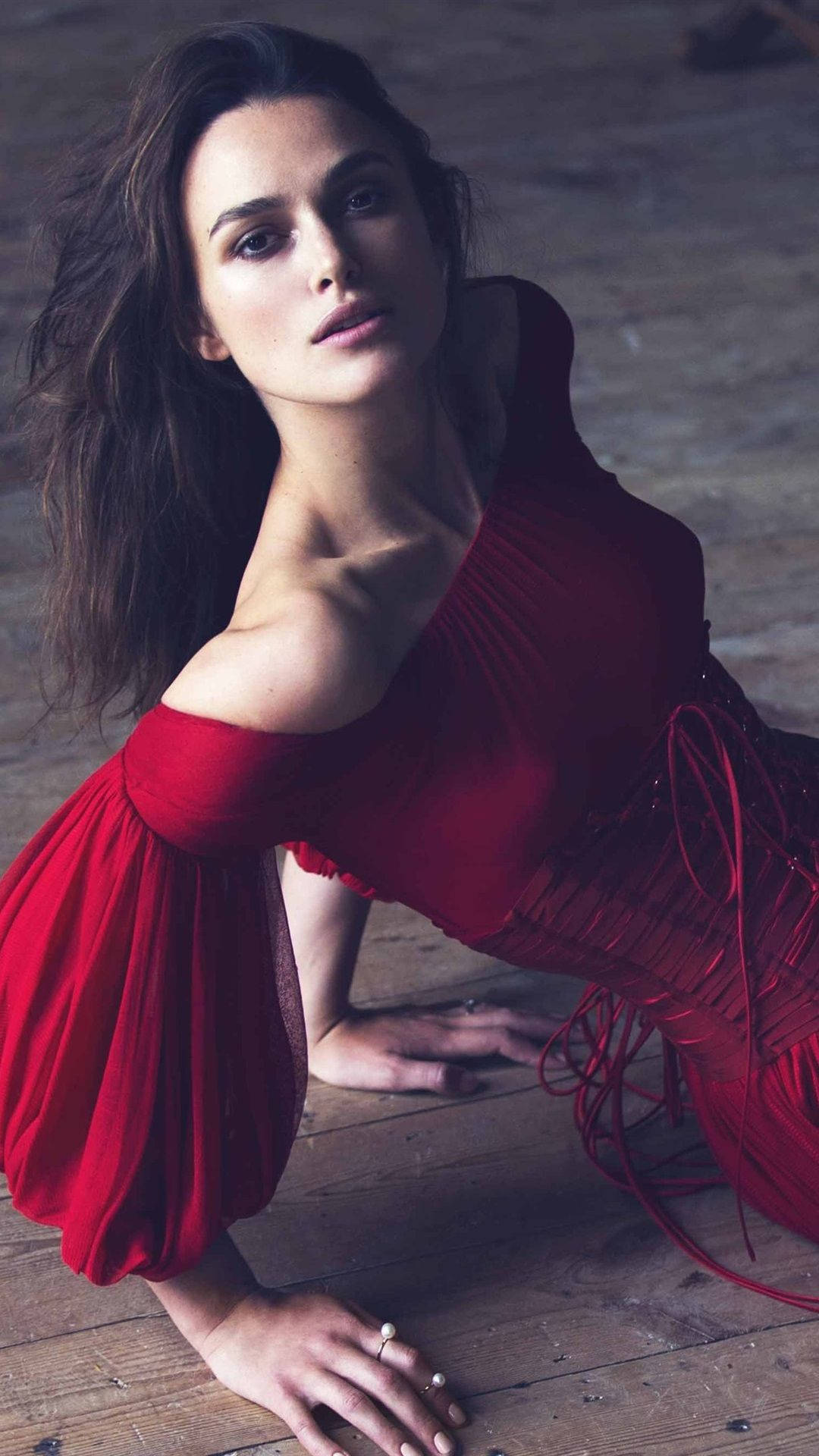 Keira Knightley, 2014, red dress, Full HD Phone Wallpaper
