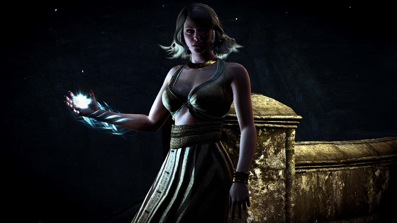 Keira Metz, sorceress, glowing magical orb, HD Desktop Wallpaper