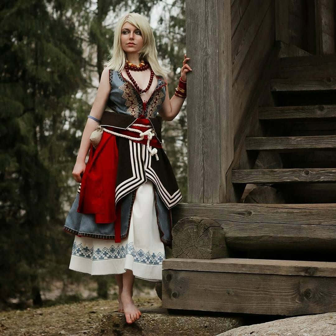 Keira Metz, cosplay, forest, SD Desktop Wallpaper