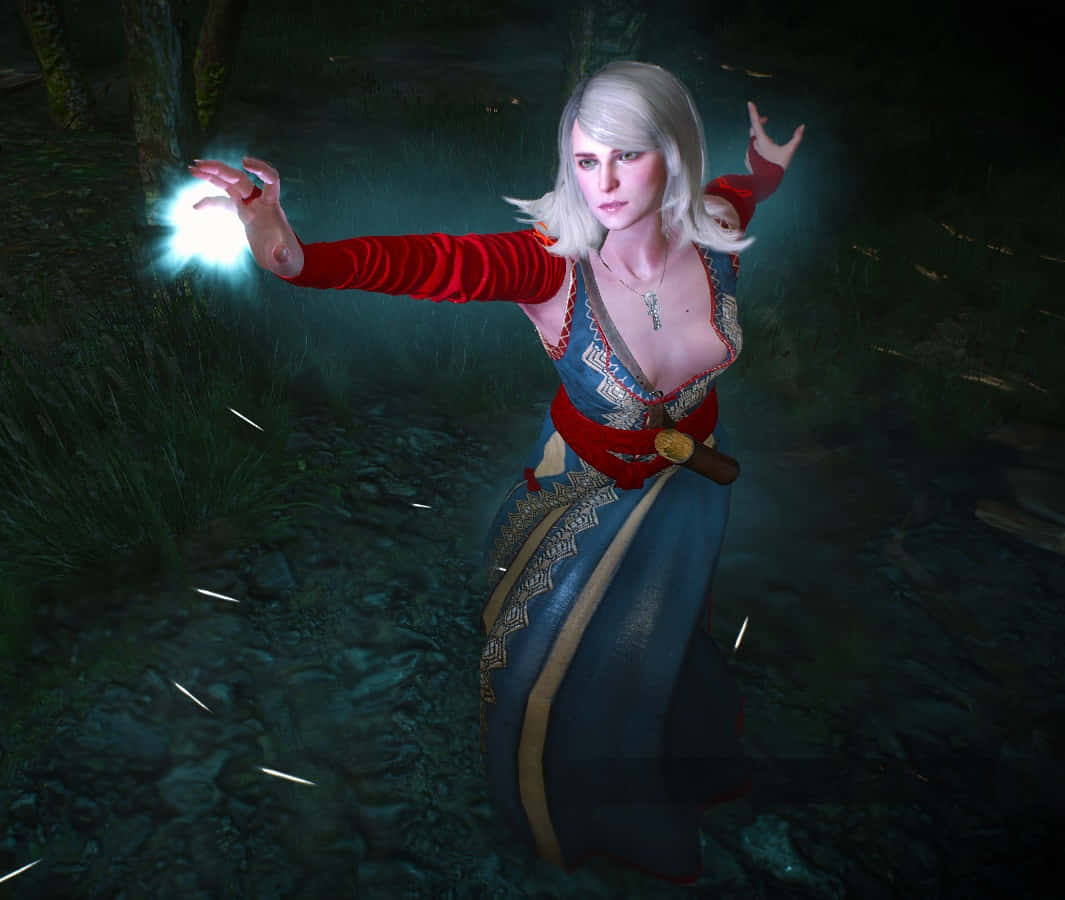 Keira Metz, blonde witch, red and blue robe, SD Desktop Wallpaper