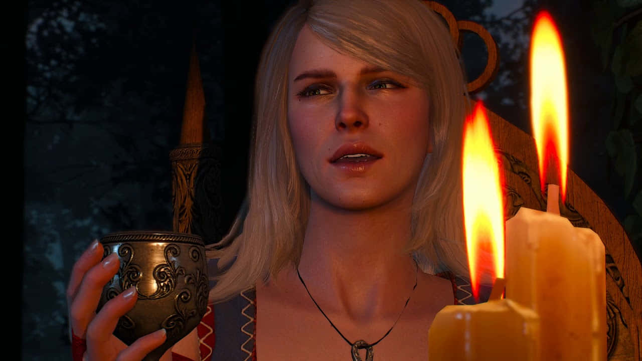 Keira Metz, candlelight scene, flickering candles, HD Desktop Wallpaper