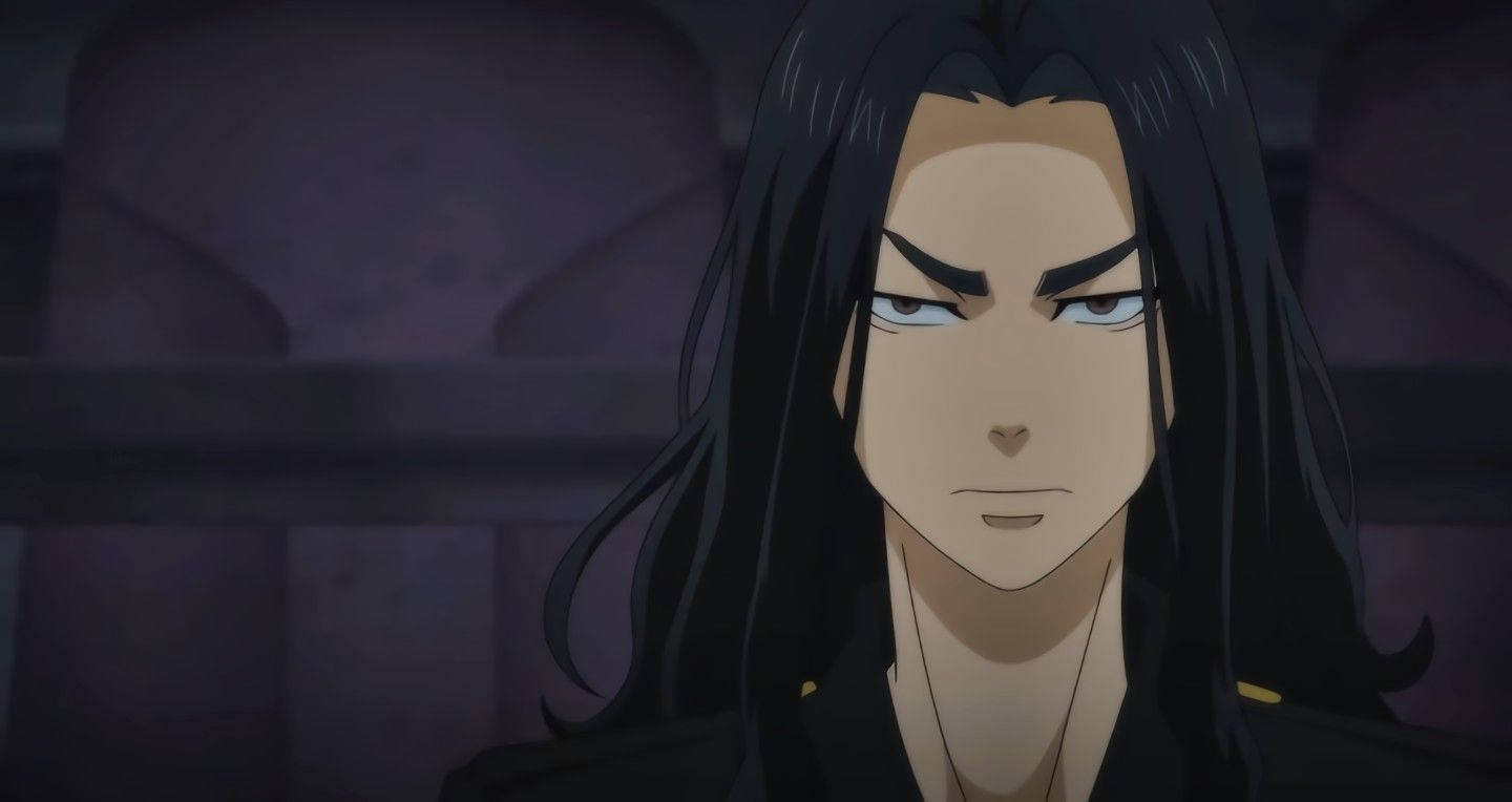 Keisuke Baji, long black hair, intense blue eyes, HD Desktop Wallpaper