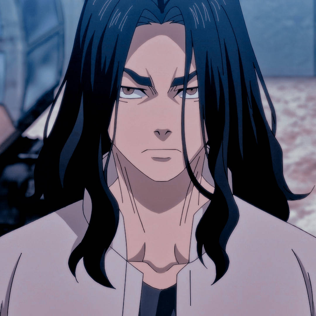 Keisuke Baji, long dark hair, intense gaze, SD Desktop Wallpaper
