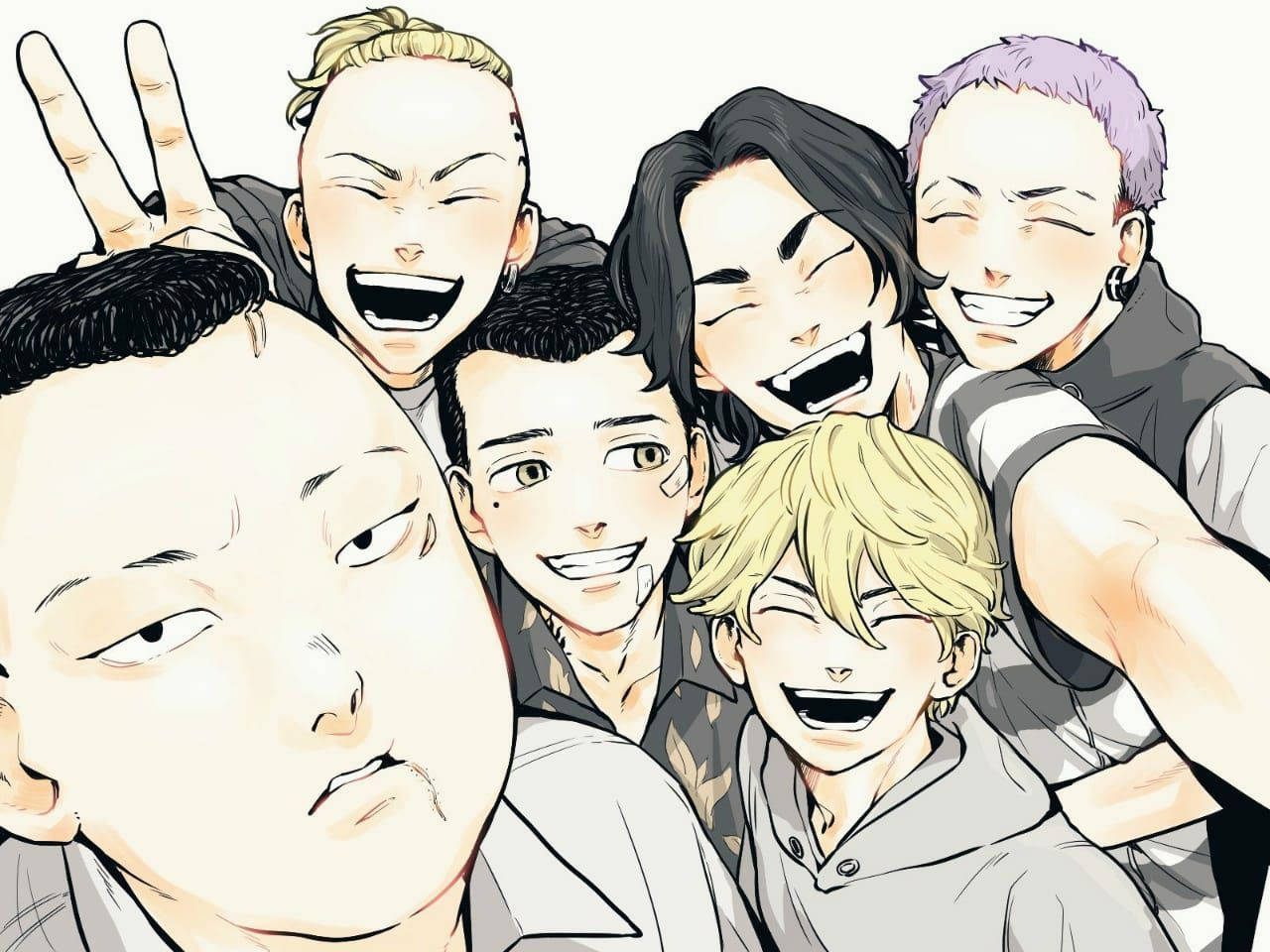 Keisuke Baji, group photo, anime boys, HD Desktop Wallpaper