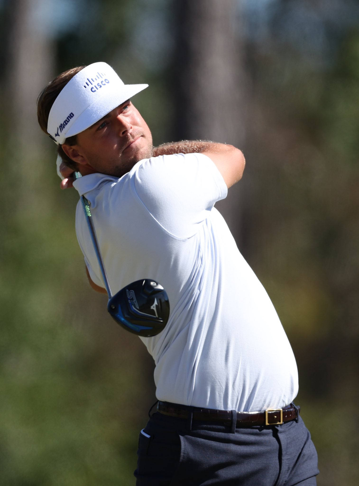 Keith Mitchell, golfer, white cap, Full HD Phone Wallpaper