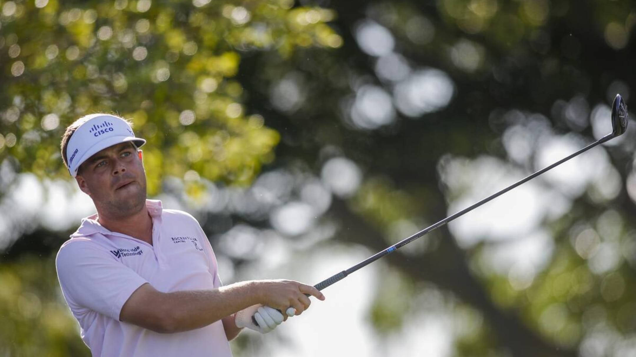 Keith Mitchell, golf club, white shirt, Full HD Desktop Wallpaper