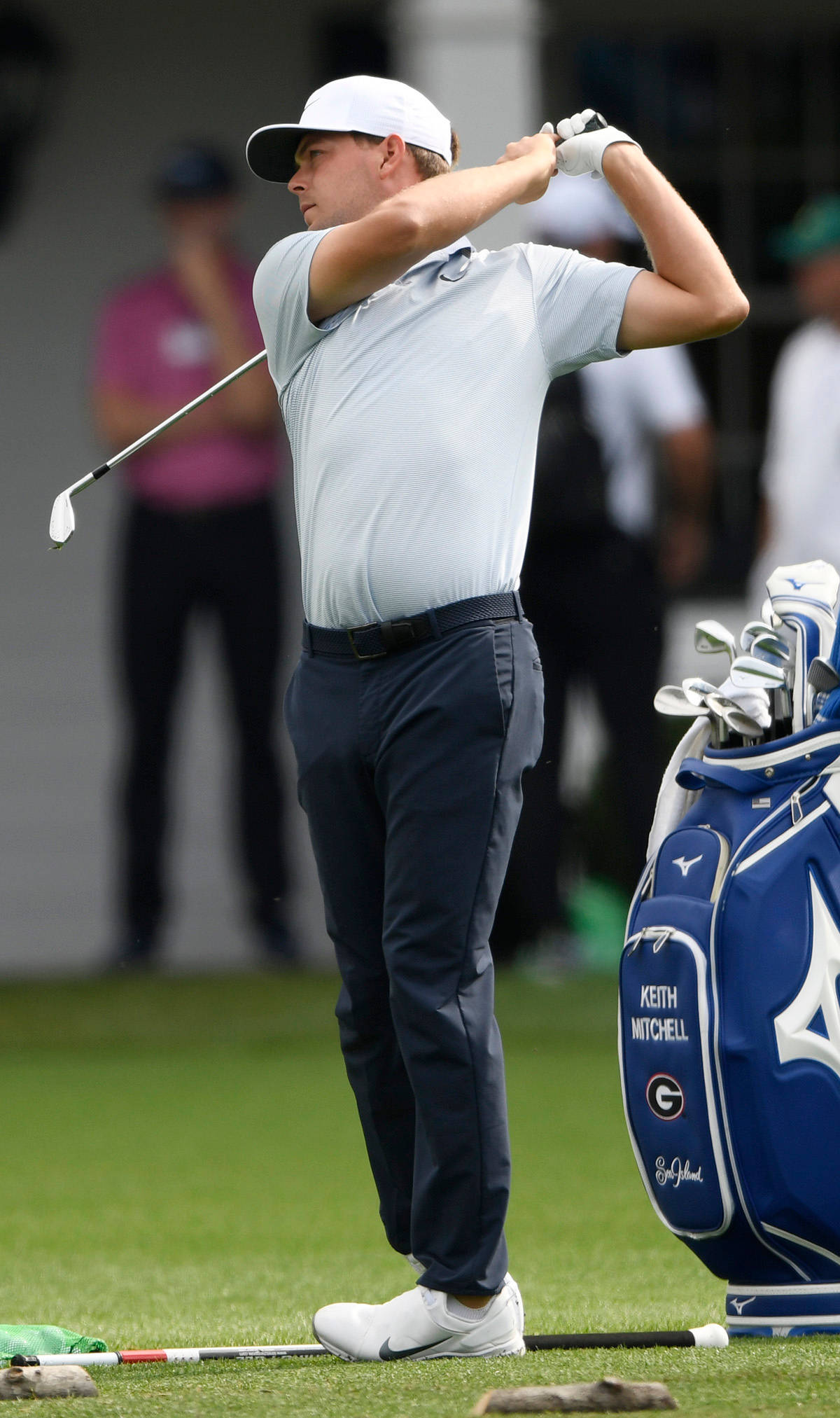 Keith Mitchell, light blue shirt, white cap, Full HD Phone Wallpaper
