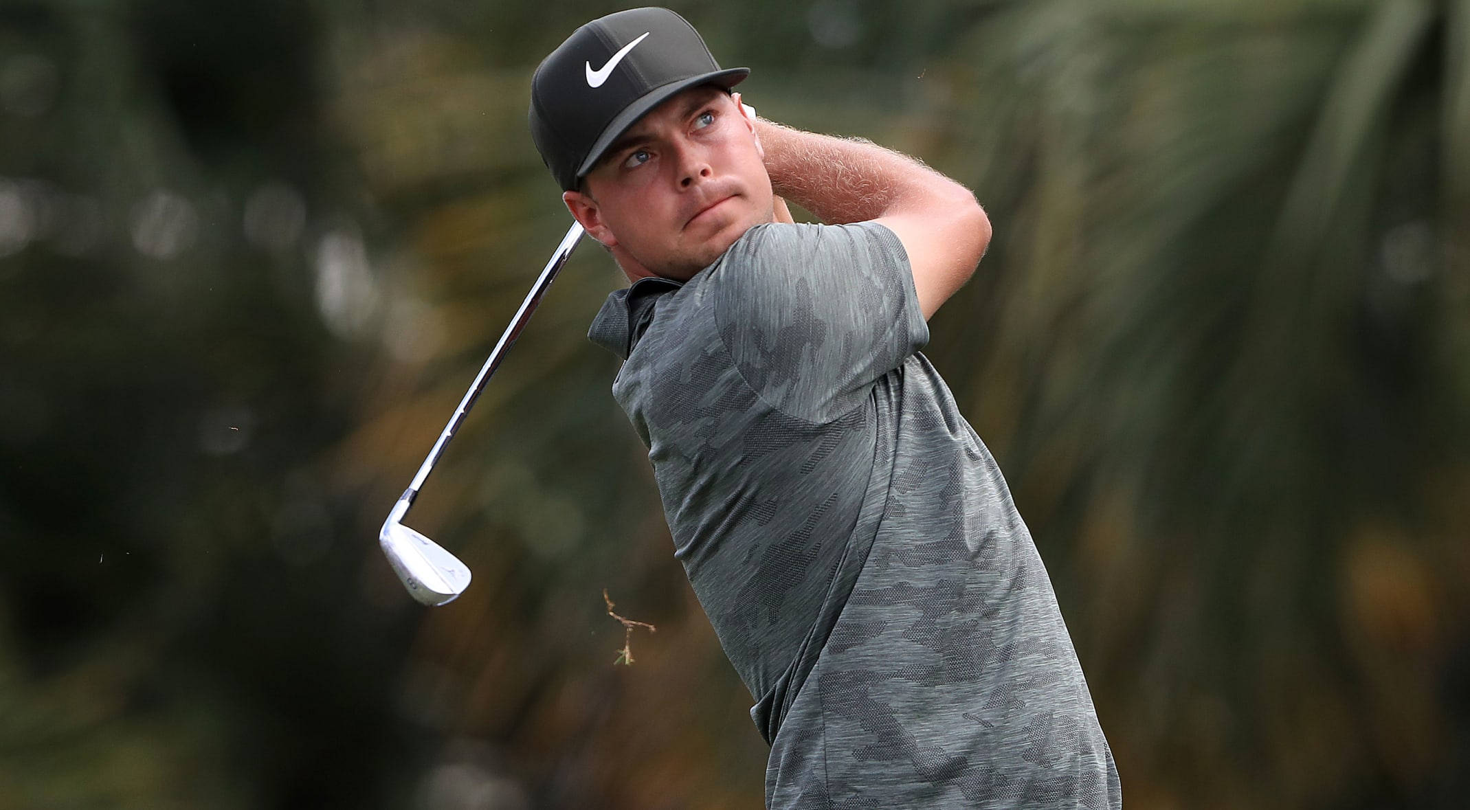 Keith Mitchell, golfer, mid-swing, Full HD Desktop Wallpaper