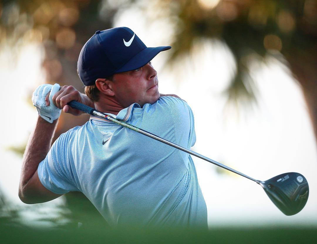 Keith Mitchell, golf club, blue cap, SD Desktop Wallpaper