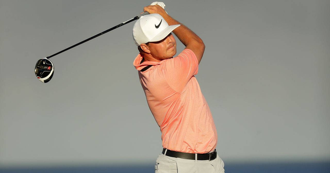 Keith Mitchell, peach polo shirt, white cap, HD Desktop Wallpaper