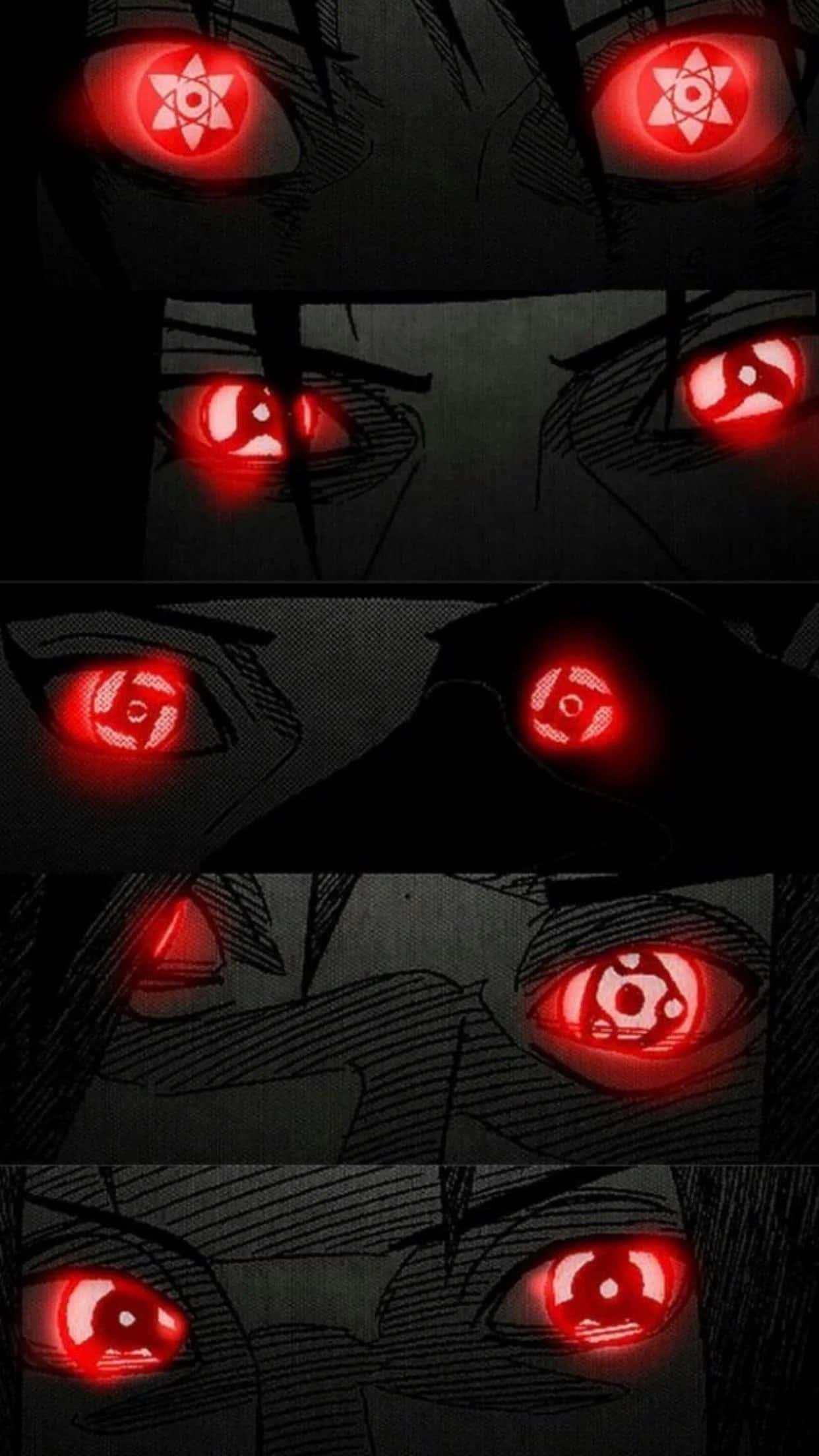 Kekkei Genkai, anime eyes, glowing, Full HD Phone Wallpaper