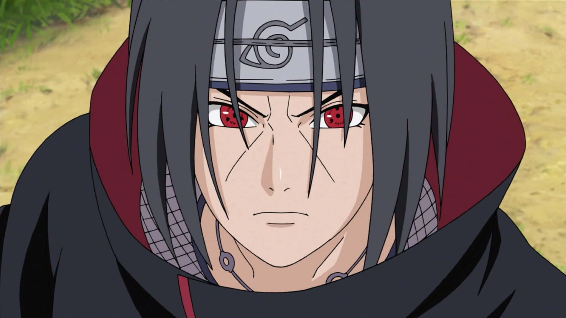 Kekkei Genkai, red eyes, dark hair, Full HD Desktop Wallpaper
