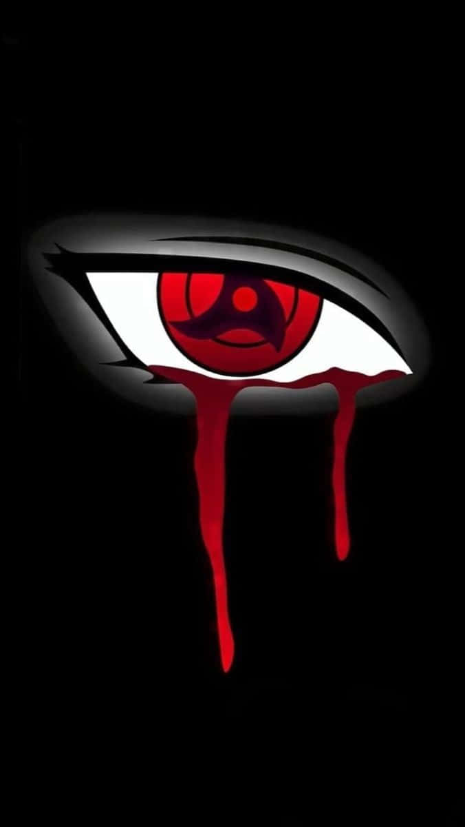 Kekkei Genkai, red tomoe pattern, anime eye, SD Phone Wallpaper