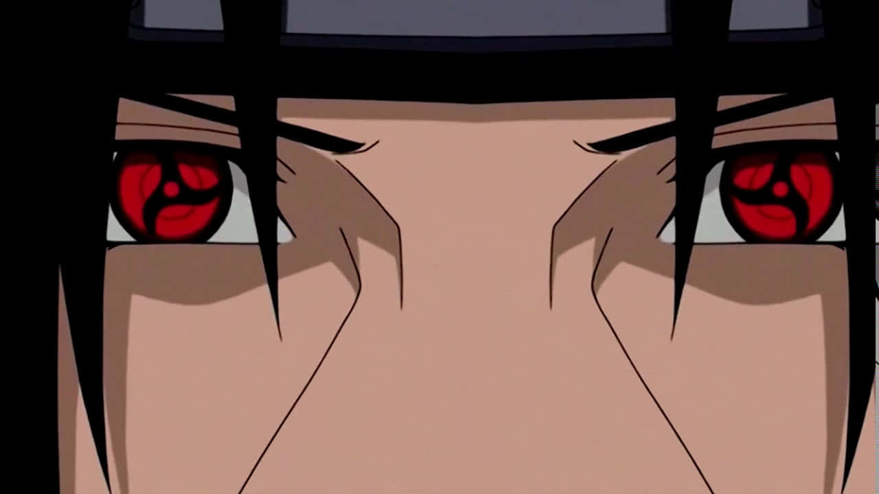 Kekkei Genkai, red eyes, black tomoe patterns, HD Desktop Wallpaper