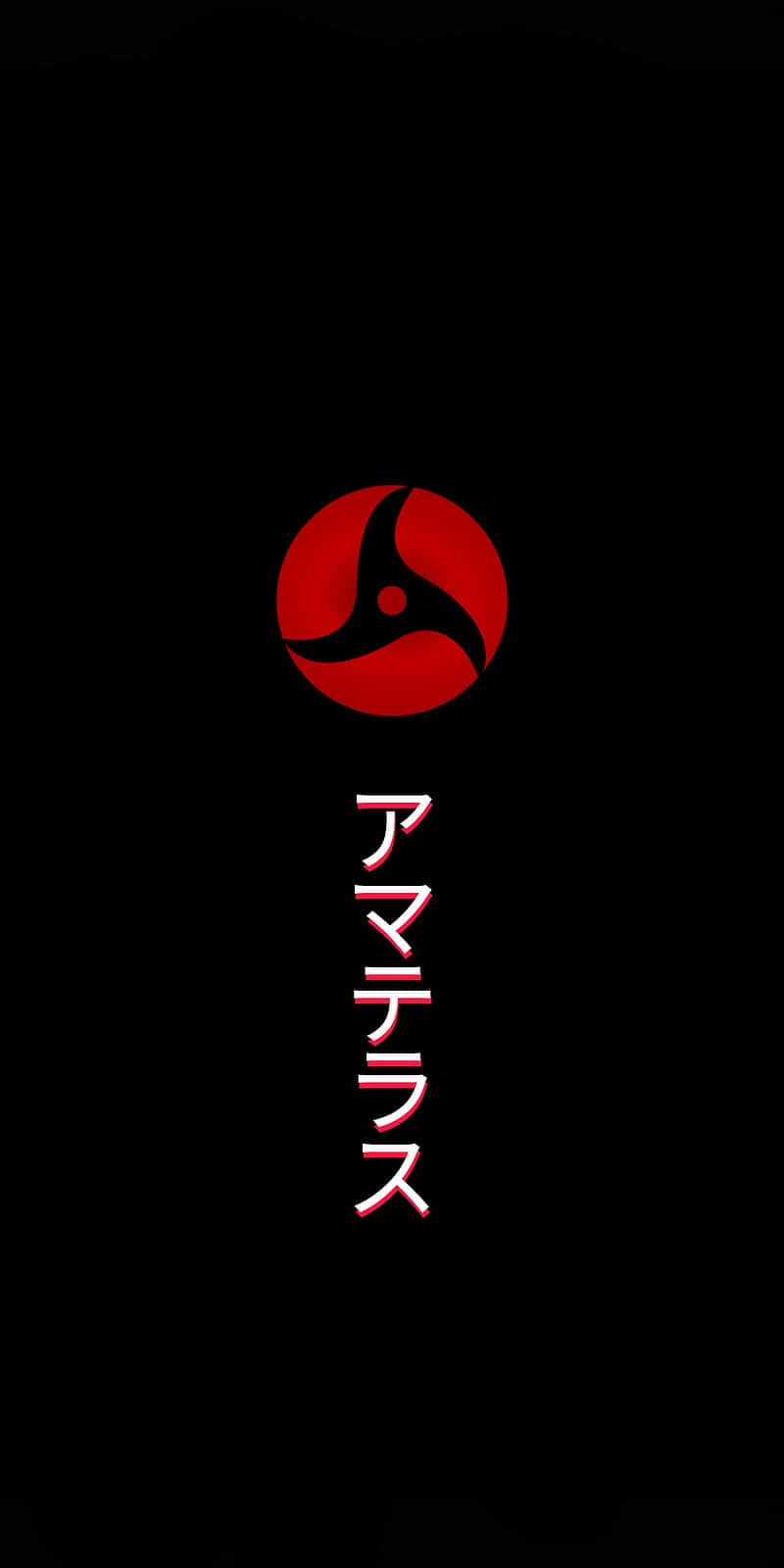 Kekkei Genkai, glowing red circular symbol, three black blades, HD Phone Wallpaper