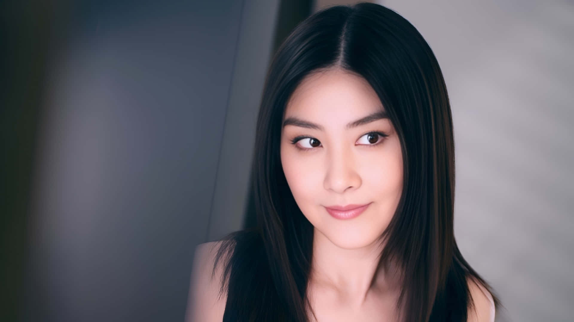Kelly Chen, long dark hair, soft smile, Full HD Desktop Wallpaper
