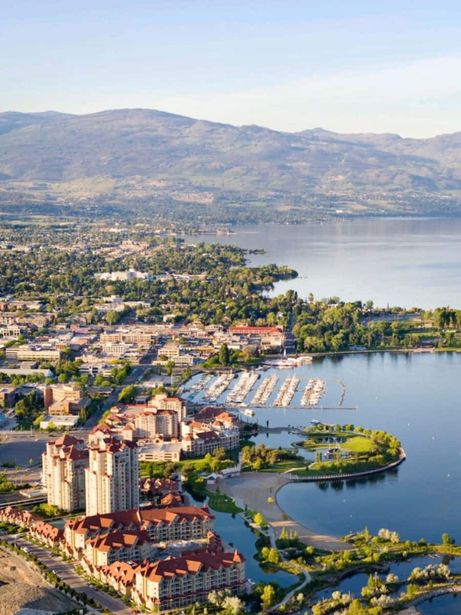 Kelowna, waterfront park, lakeside city, SD Phone Wallpaper