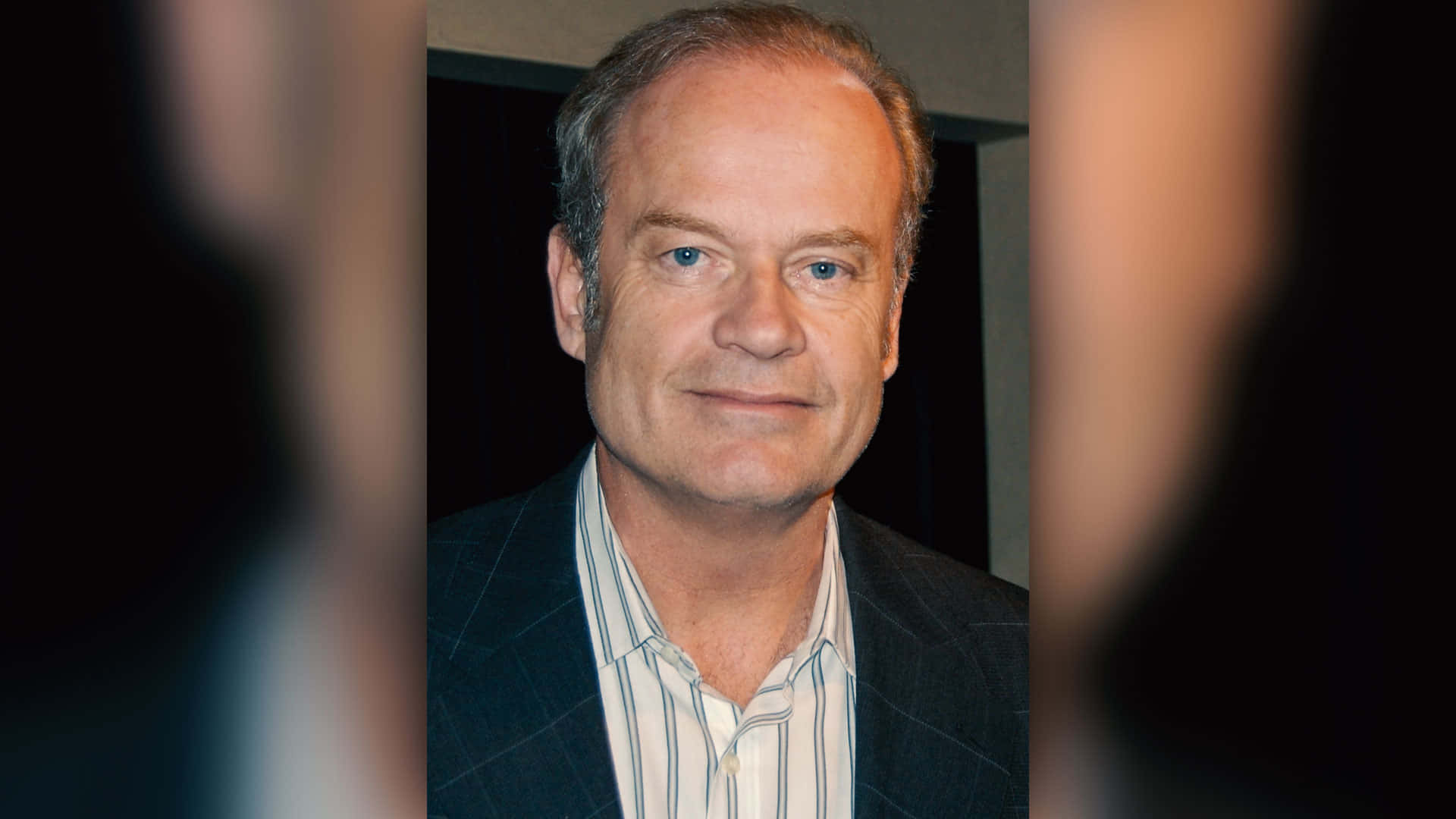 Kelsey Grammer, dark suit, striped shirt, Full HD Desktop Wallpaper